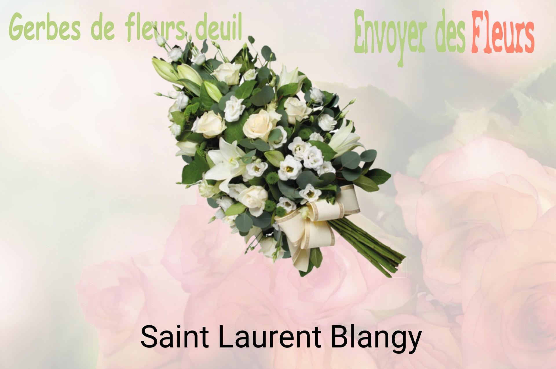 Gerbe de fleurs de deuil livrée à Saint-Laurent-Blangy